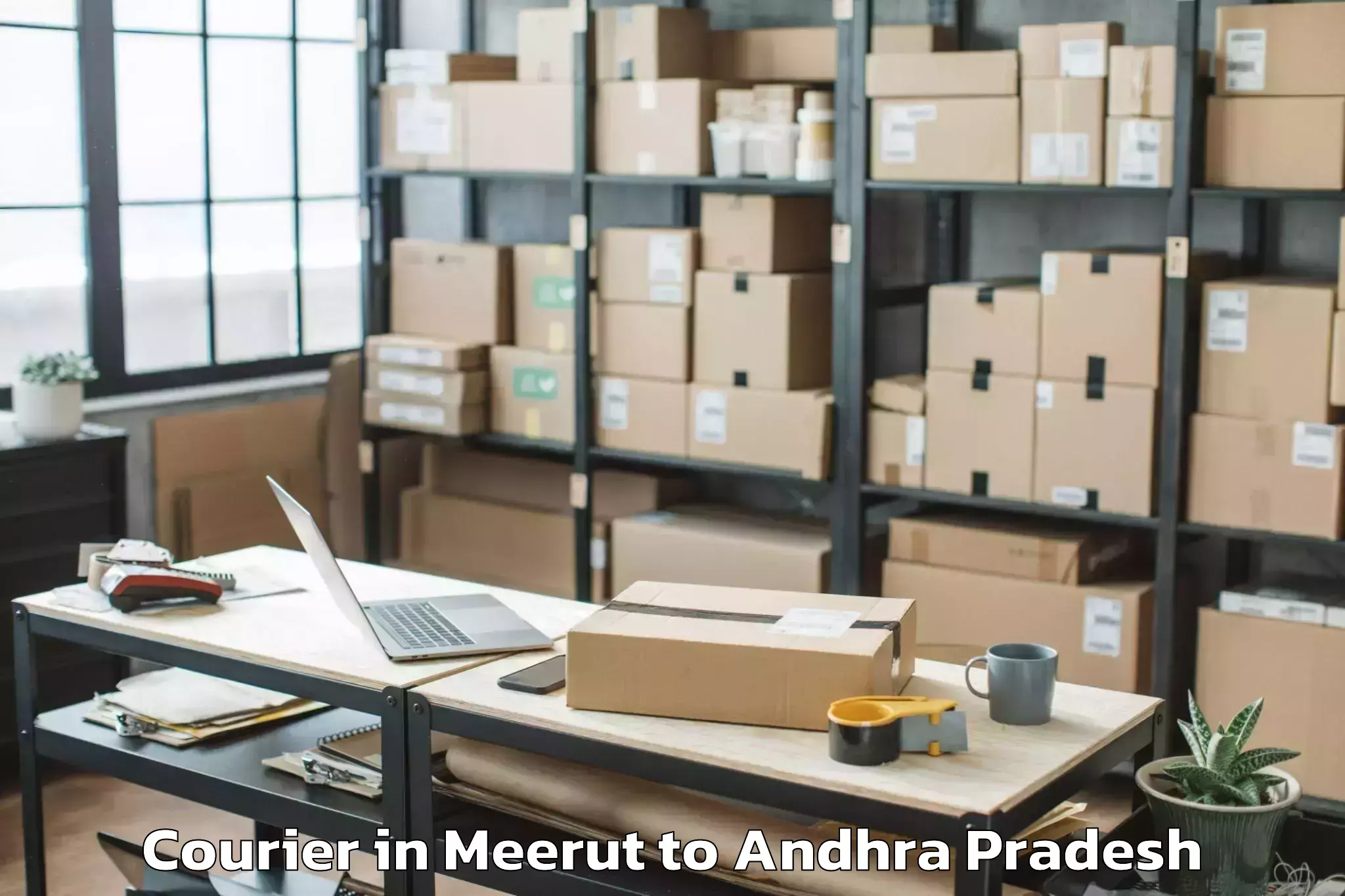 Quality Meerut to Janakavarampanguluru Courier